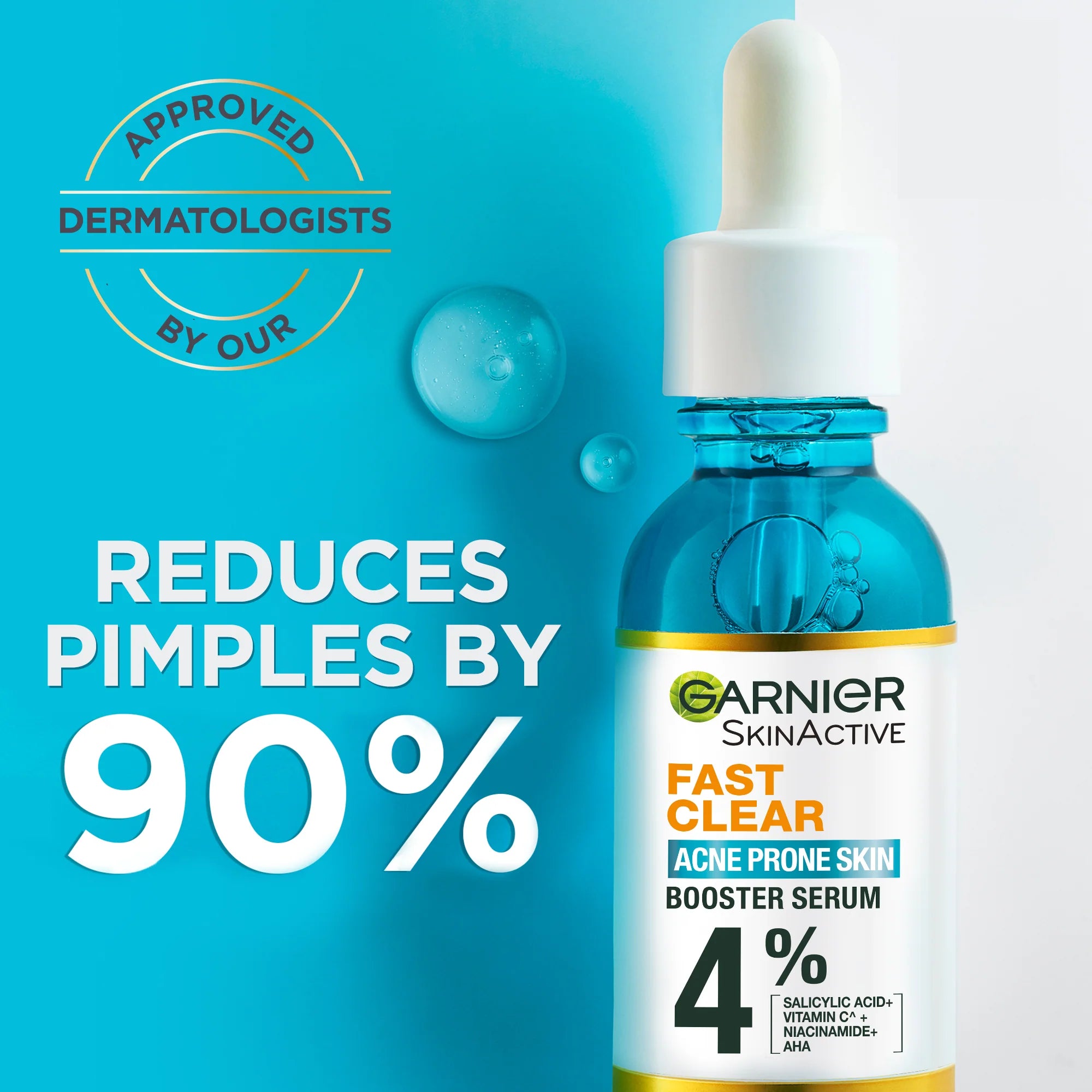 Garnier Skin Active Fast Clear Booster Face Serum, For Acne Prone Skin, With Salicylic Acid, 30ml